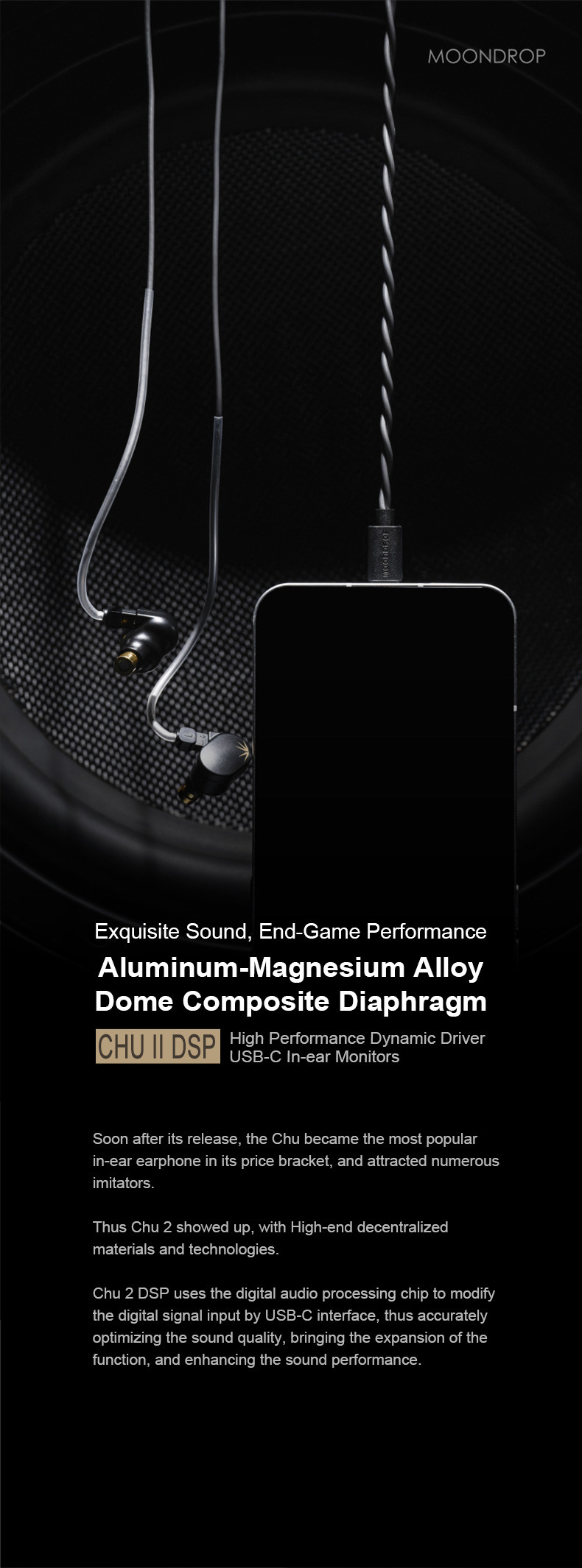 Details of Moondrop Chu II DSP 10mm Dynamic Driver USB-C In-ear Monitor