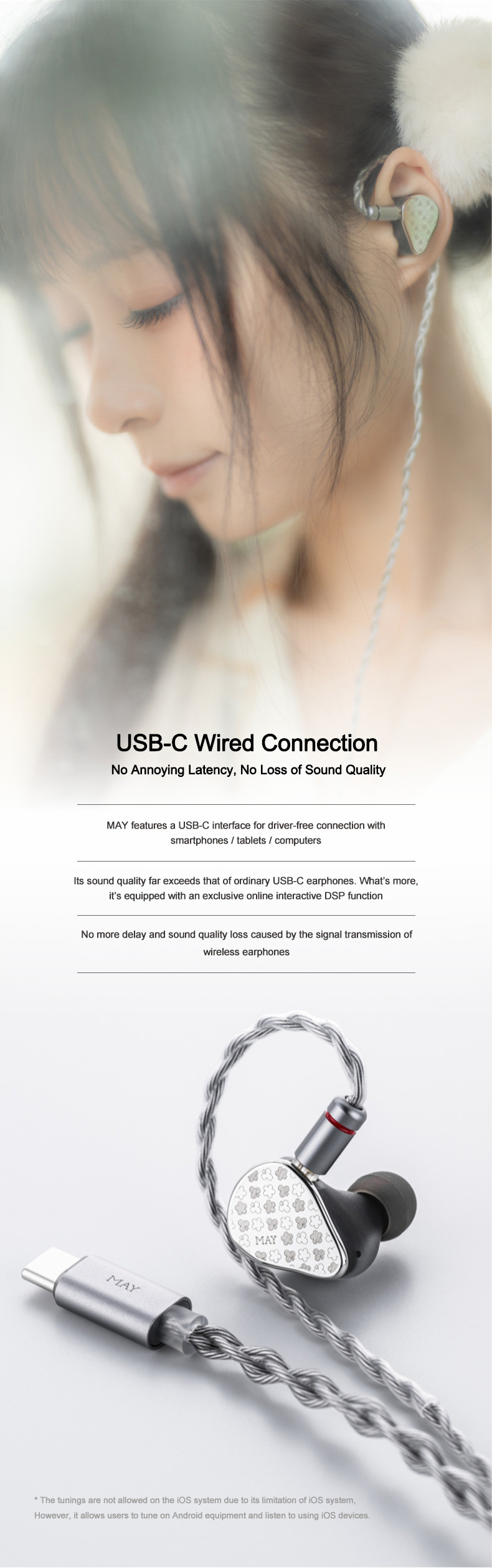 Details of Moondrop May Dynamic + Planar Driver USB-C In-ear Monitor