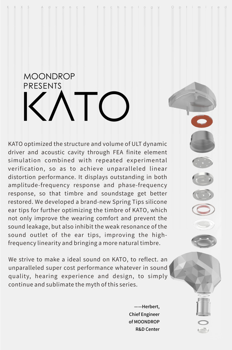 Details of Moondrop Kato 10mm ULT Dynamic Driver In-ear Monitor