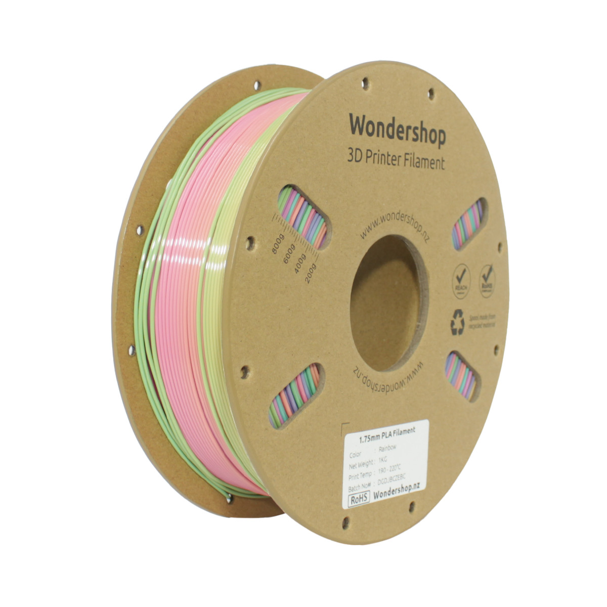 PLA Rainbow Color Filament 1.75mm 1kg