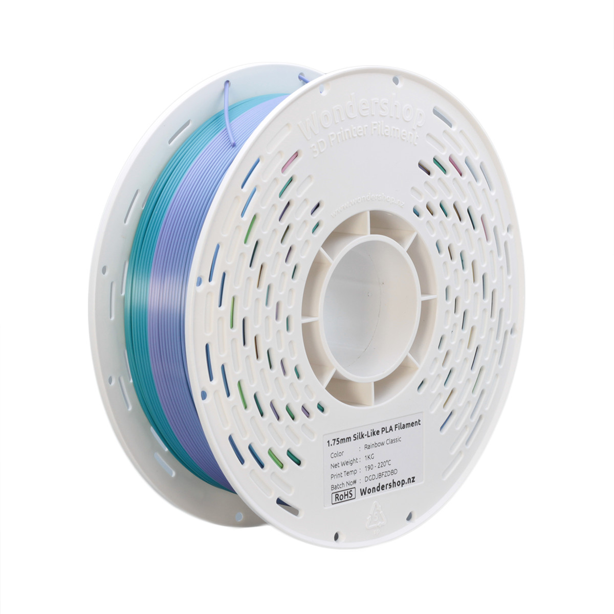 PLA Silk-Like Rainbow Color Filament 1.75mm 1kg