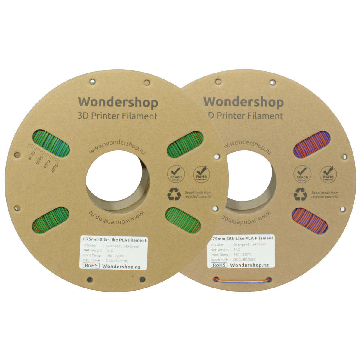 PLA Silk-Like Tri-Color Filament 1.75mm 1kg