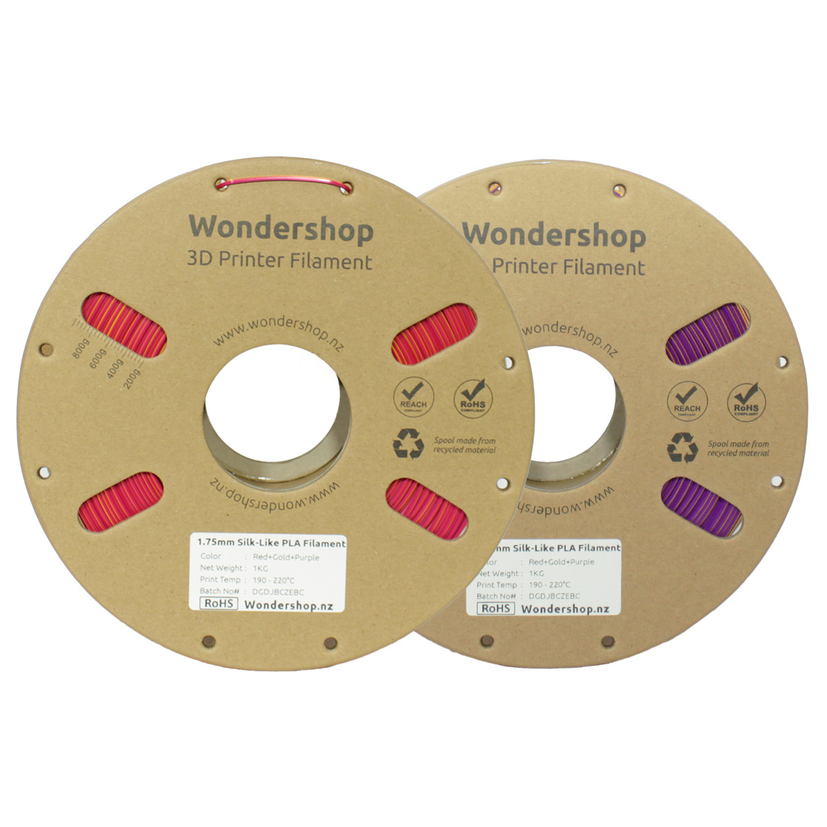 PLA Silk-Like Tri-Color Filament 1.75mm 1kg