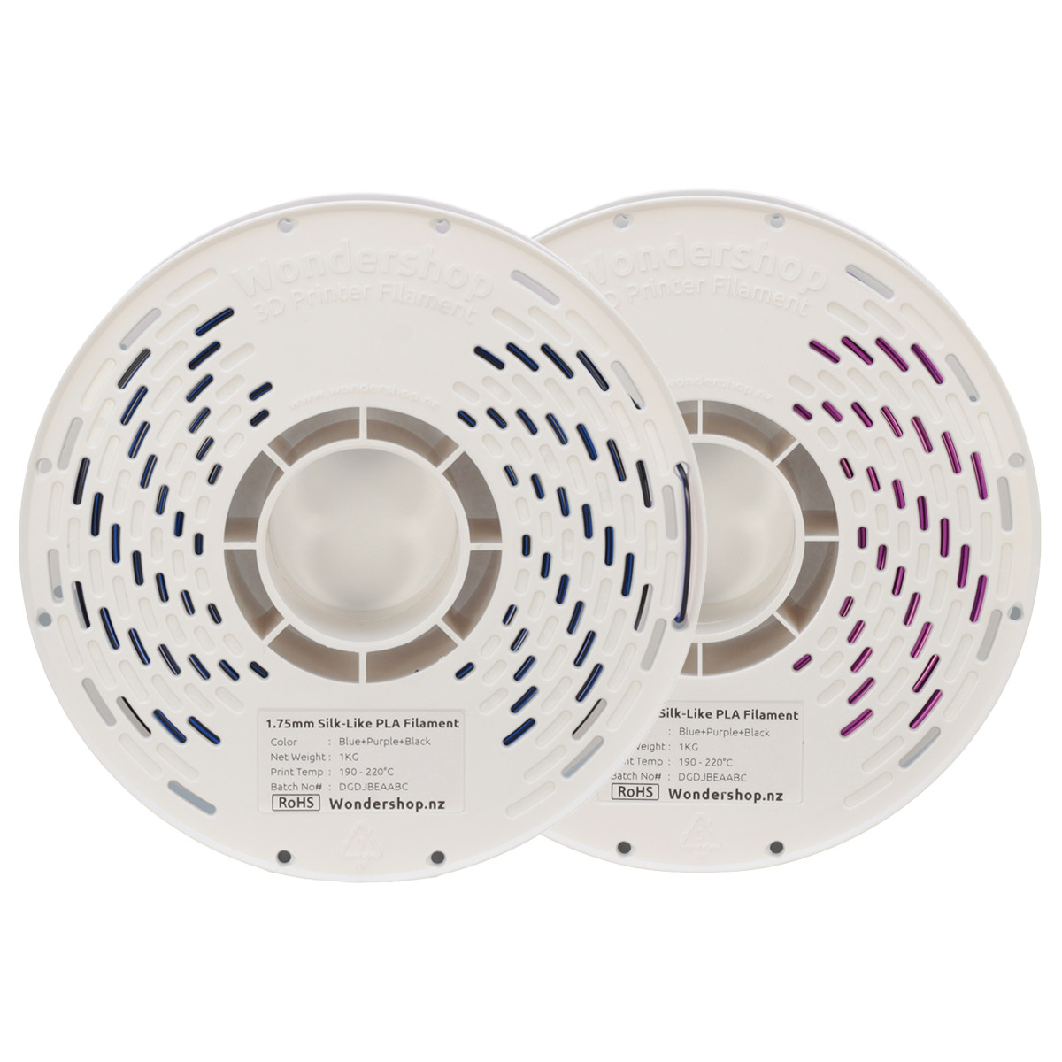 PLA Silk-Like Tri-Color Filament 1.75mm 1kg