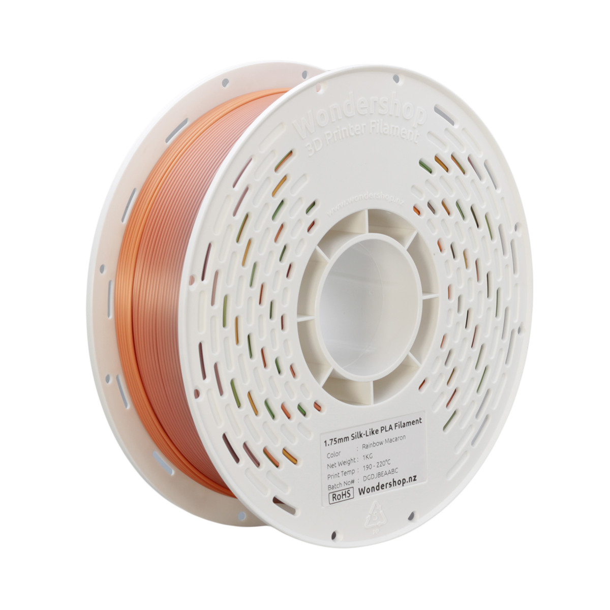 PLA Silk-Like Rainbow Color Filament 1.75mm 1kg