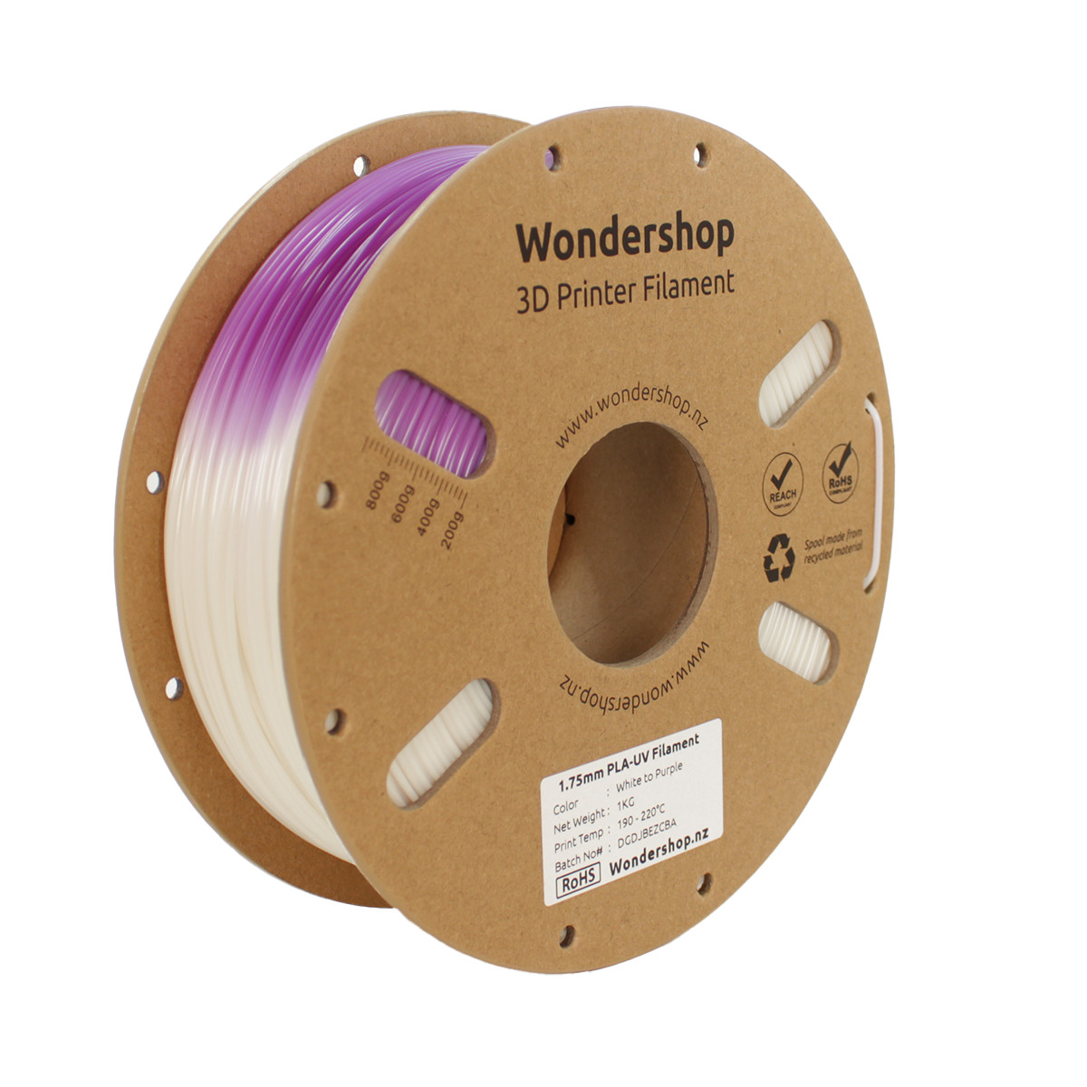 PLA UV Color Change Filament 1.75mm 1kg