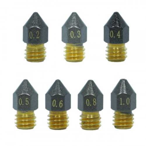 Brass Nozzle MK8 Style with PTFE Coating