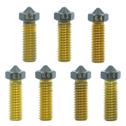 Brass Nozzle Volcano Style with PTFE Coating