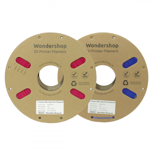 PLA Silk-Like Dual-Color Filament 1.75mm 1kg - Red & Blue