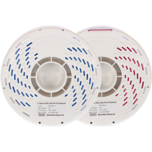 PLA Silk-Like Dual-Color Filament 1.75mm 1kg - Red & Blue