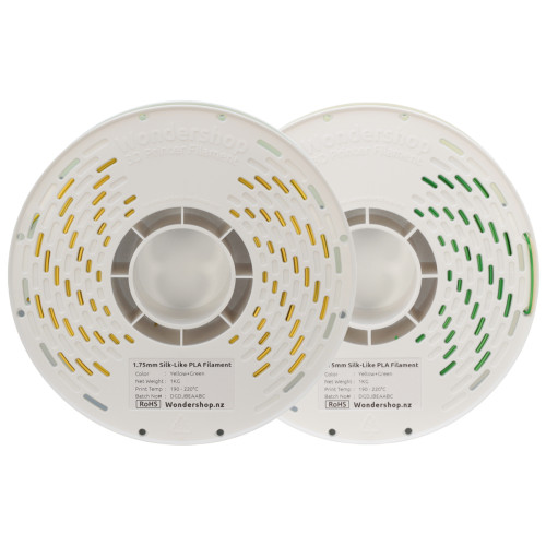 PLA Silk-Like Dual-Color Filament 1.75mm 1kg - Yellow & Green