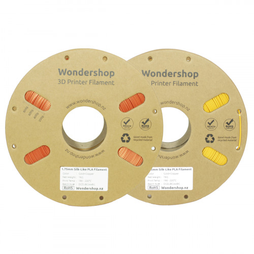 PLA Silk-Like Dual-Color Filament 1.75mm 1kg - Gold & Copper