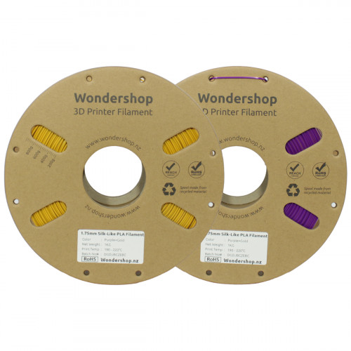 PLA Silk-Like Dual-Color Filament 1.75mm 1kg - Purple & Gold