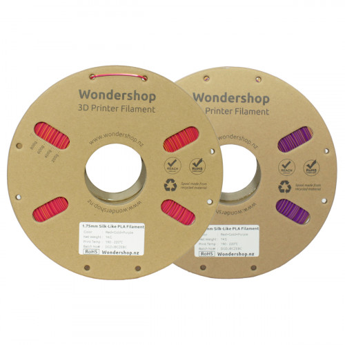 PLA Silk-Like Tri-Color Filament 1.75mm 1kg - Red & Gold & Purple