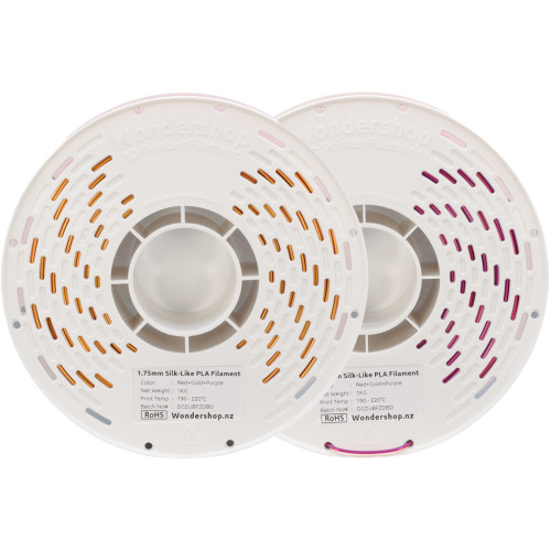 PLA Silk-Like Tri-Color Filament 1.75mm 1kg - Red & Gold & Purple