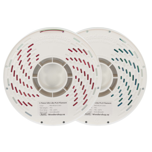 PLA Silk-Like Tri-Color Filament 1.75mm 1kg - Red & Blue & Green