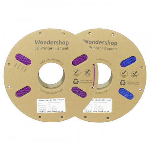 PLA Silk-Like Tri-Color Filament 1.75mm 1kg - Blue & Purple & Black