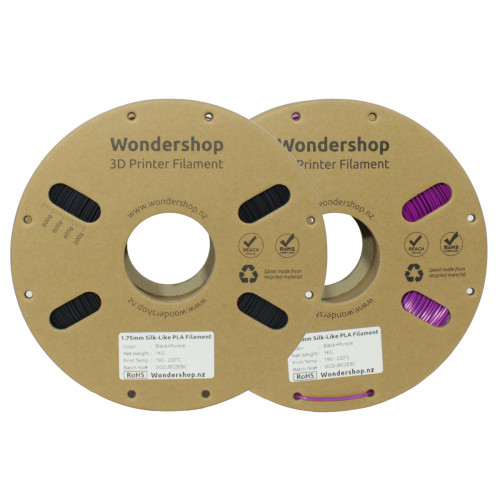 PLA Silk-Like Dual-Color Filament 1.75mm 1kg - Black & Purple