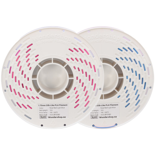 PLA Silk-Like Dual-Color Filament 1.75mm 1kg - Rose Red & Light Blue