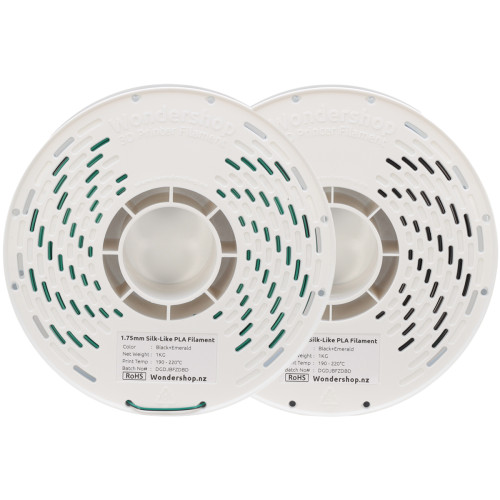 PLA Silk-Like Dual-Color Filament 1.75mm 1kg - Black & Emerald