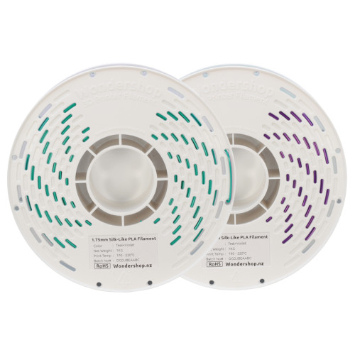 PLA Silk-Like Dual-Color Filament 1.75mm 1kg - Teal & Violet